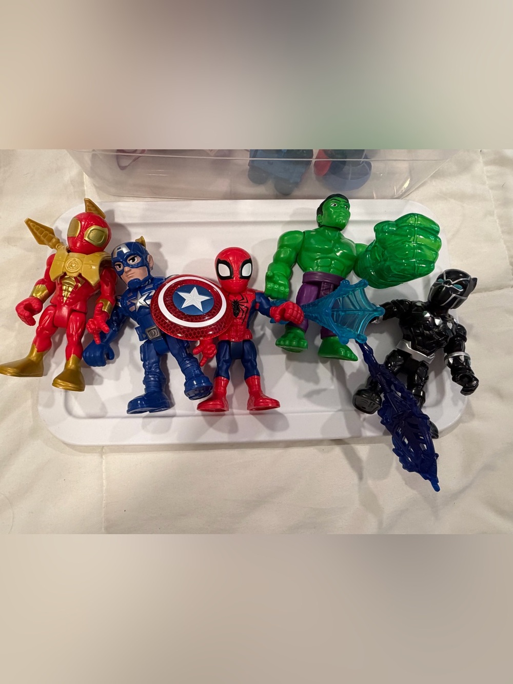Marvel superheroes set, Ty Spider-Man plush, mini cars, full size ghost & miles